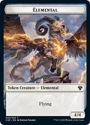 Elemental (003) // Soldier Double-Sided Token [Commander 2020 Tokens] Magic: The Gathering
