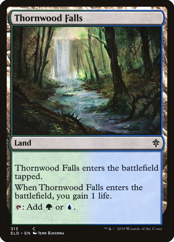 Thornwood Falls [Throne of Eldraine] Magic: The Gathering