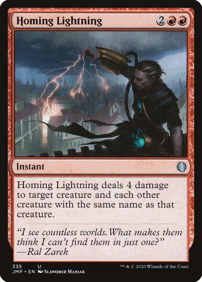 Homing Lightning [Jumpstart] Magic: The Gathering
