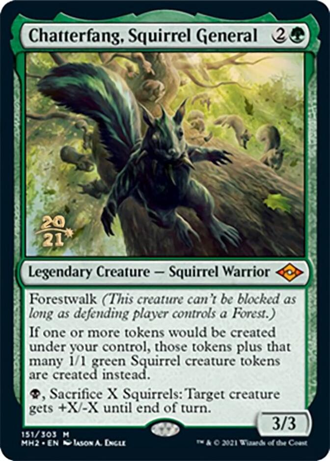 Chatterfang, Squirrel General [Modern Horizons 2 Prerelease Promos] Magic: The Gathering