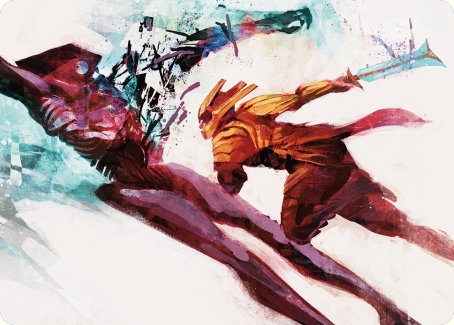 Hexgold Slash Art Card [Phyrexia: All Will Be One Art Series] Magic: The Gathering