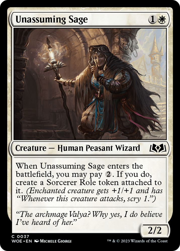Unassuming Sage [Wilds of Eldraine] Magic: The Gathering