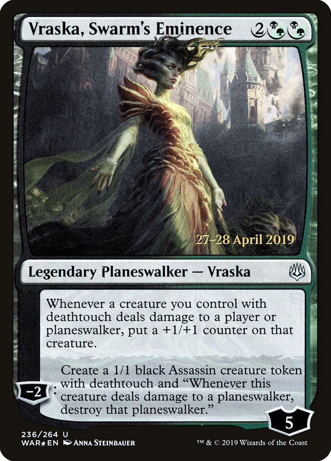 Vraska, Swarm's Eminence [War of the Spark Prerelease Promos] Magic: The Gathering
