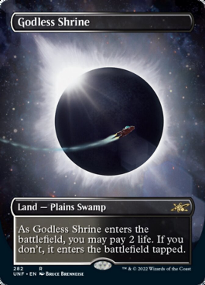 Godless Shrine (Borderless) [Unfinity] Magic: The Gathering