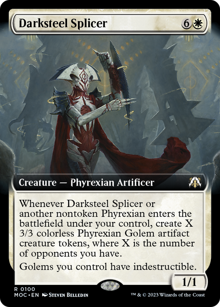 Darksteel Splicer (Extended Art) [March of the Machine Commander] Magic: The Gathering