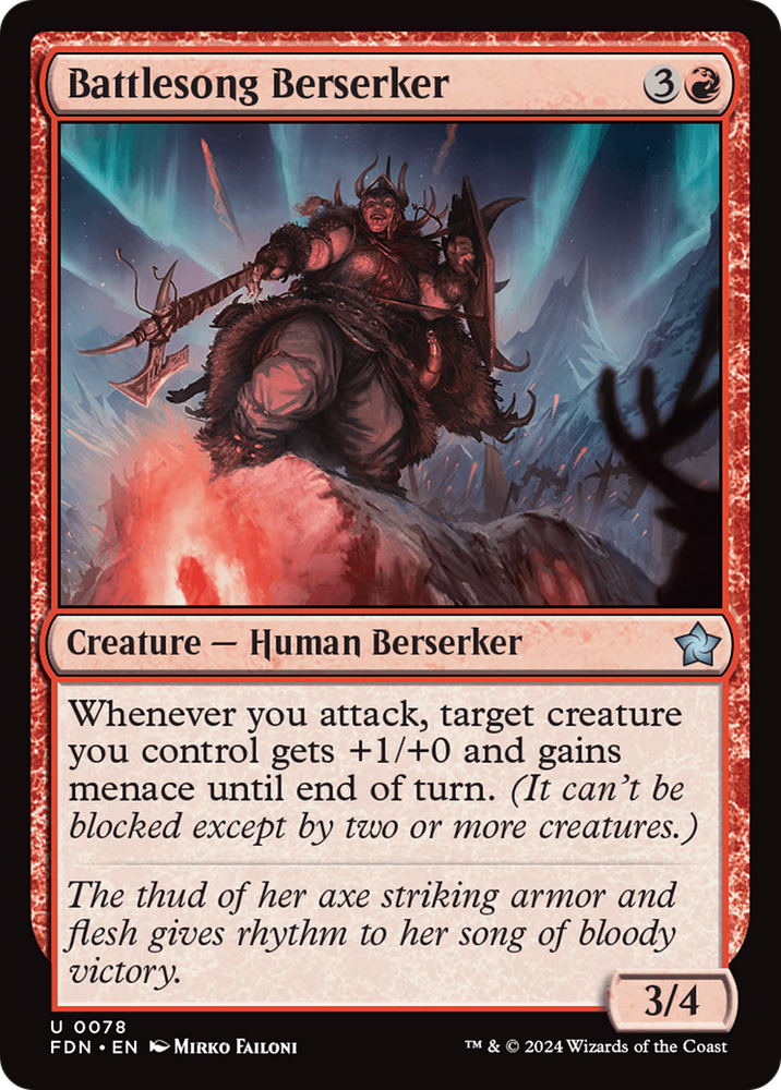 Battlesong Berserker [Foundations] Magic: The Gathering
