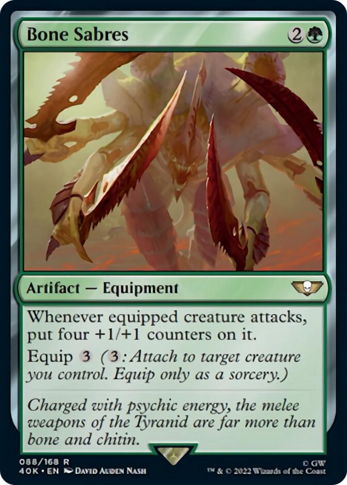 Bone Sabres (Surge Foil) [Warhammer 40,000] Magic: The Gathering