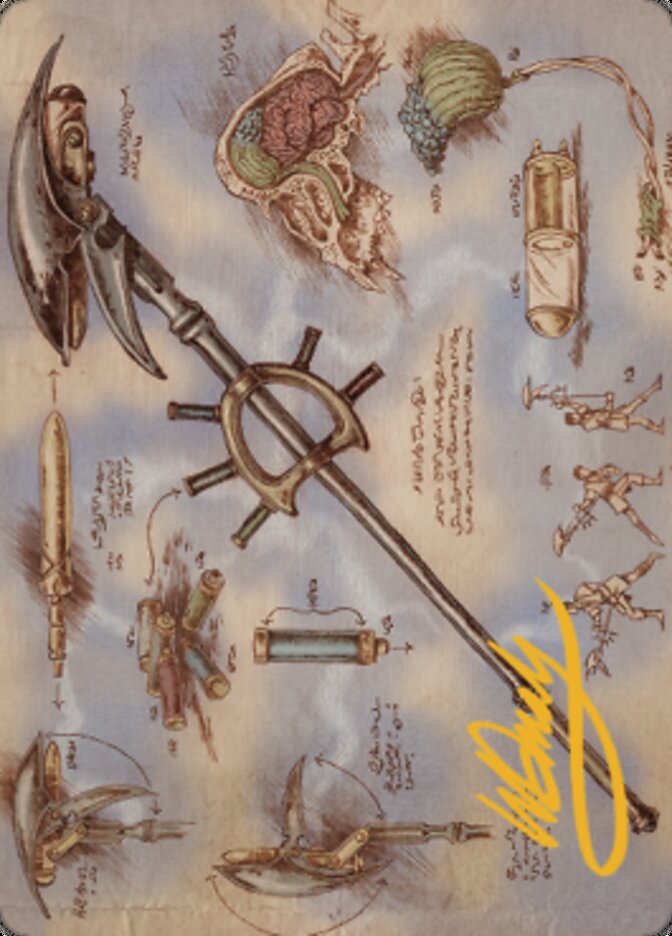 Staff of Domination Art Card (Gold-Stamped Signature) [The Brothers' War Art Series] Magic: The Gathering