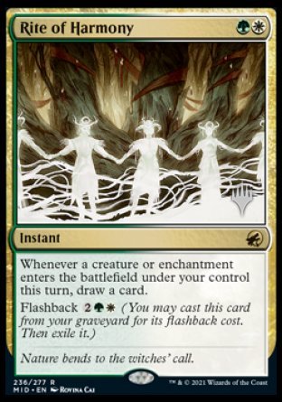 Rite of Harmony (Promo Pack) [Innistrad: Midnight Hunt Promos] Magic: The Gathering