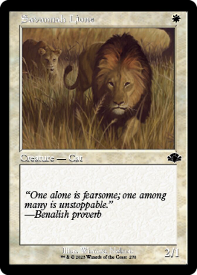 Savannah Lions (Retro) [Dominaria Remastered] Magic: The Gathering
