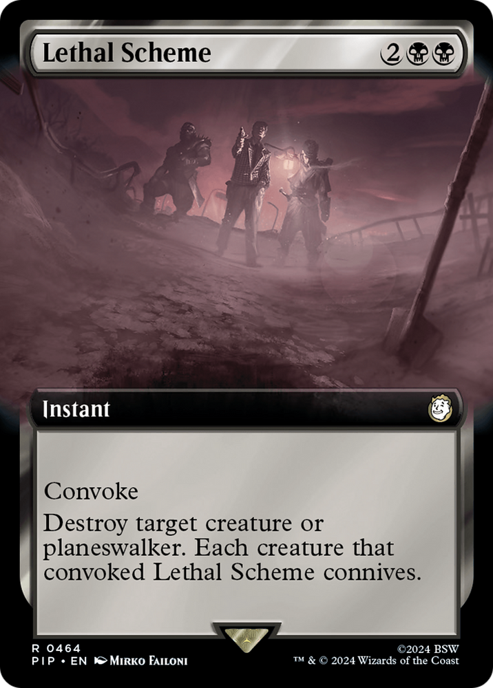Lethal Scheme (Extended Art) [Fallout] Magic: The Gathering