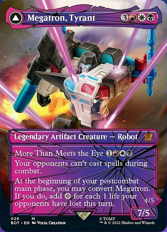 Megatron, Tyrant // Megatron, Destructive Force (Shattered Glass) [Transformers] Magic: The Gathering