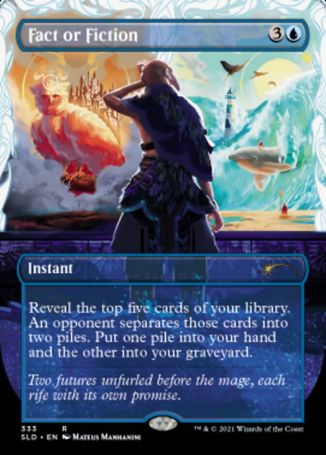 Fact or Fiction (Borderless) [Secret Lair Drop Series] Magic: The Gathering