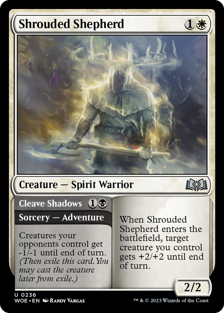 Shrouded Shepherd // Cleave Shadows [Wilds of Eldraine] Magic: The Gathering
