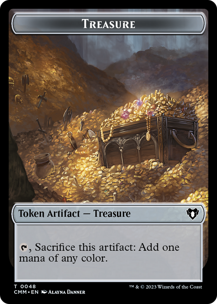 Treasure // Cat (0005) Double-Sided Token [Commander Masters Tokens] Magic: The Gathering