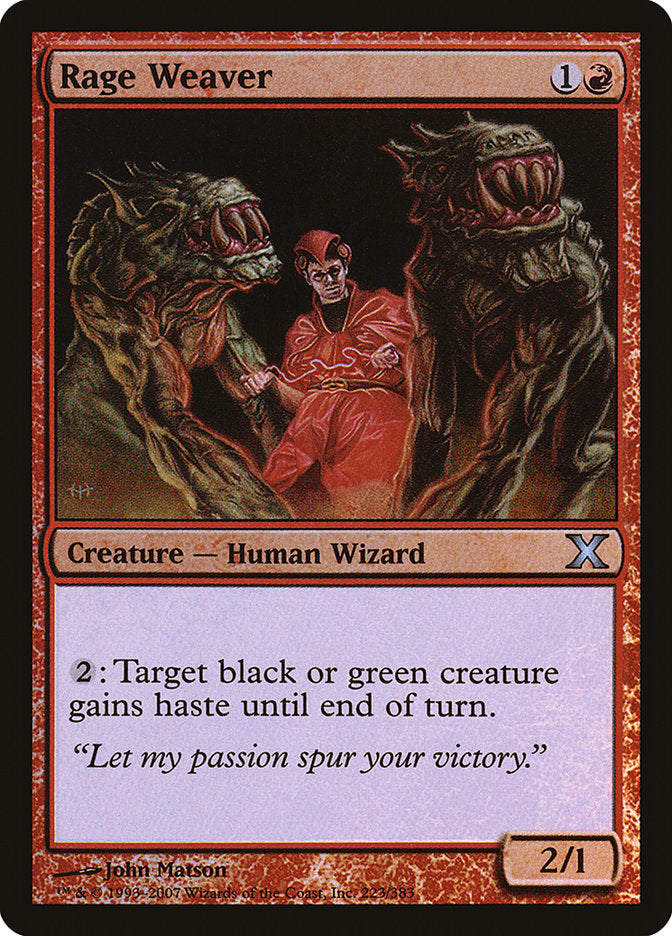 Rage Weaver (Premium Foil) [Tenth Edition] Magic: The Gathering