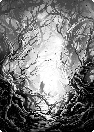 Forest 1 Art Card [Innistrad: Midnight Hunt Art Series] Magic: The Gathering
