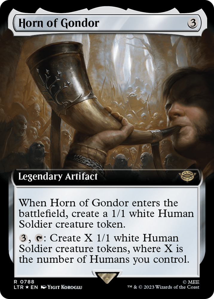 Horn of Gondor (Extended Art) (Surge Foil) [The Lord of the Rings: Tales of Middle-Earth] Magic: The Gathering