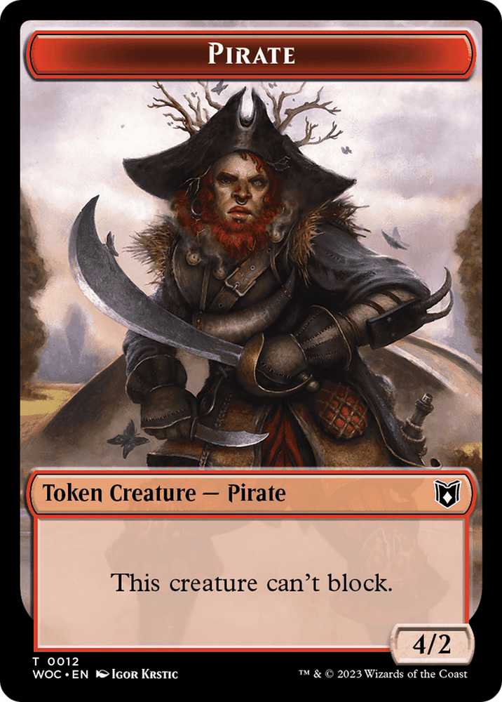 Pirate // Pegasus Double-Sided Token [Wilds of Eldraine Commander Tokens] Magic: The Gathering
