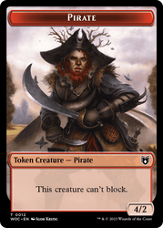 Pirate // Pegasus Double-Sided Token [Wilds of Eldraine Commander Tokens] Magic: The Gathering