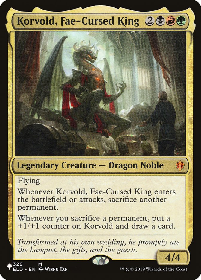 Korvold, Fae-Cursed King [The List] Magic: The Gathering