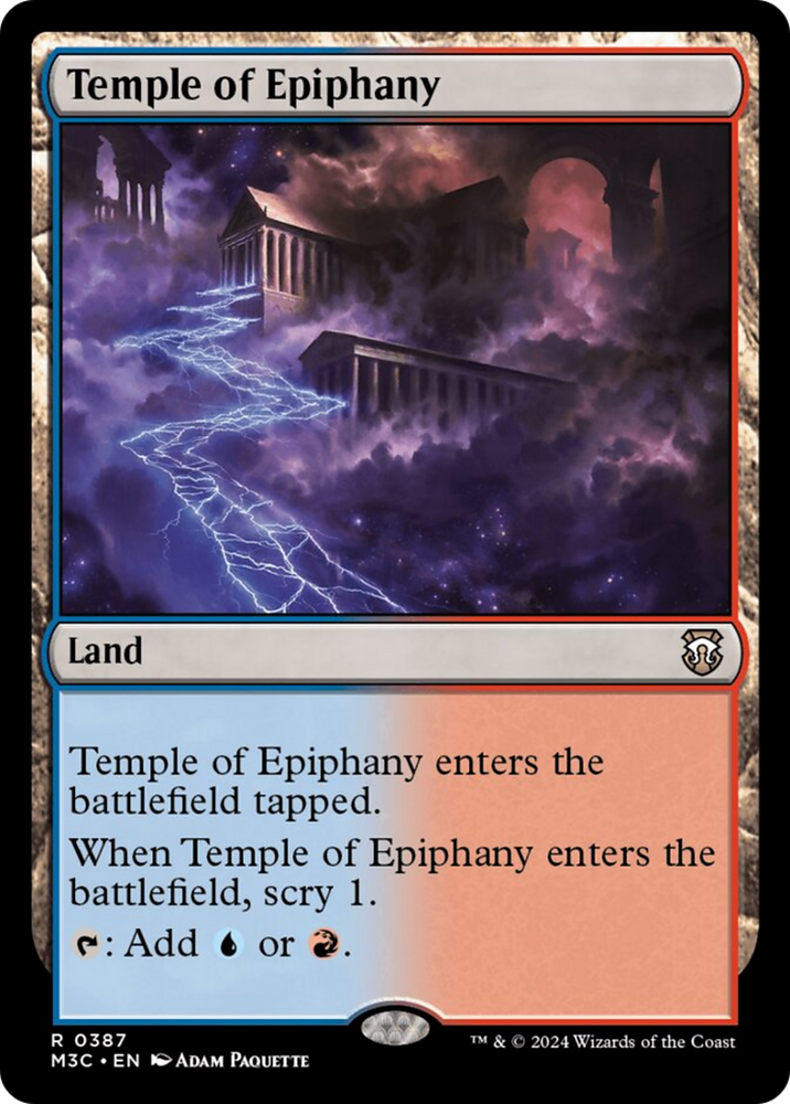 Temple of Epiphany (Ripple Foil) [Modern Horizons 3 Commander] Magic: The Gathering