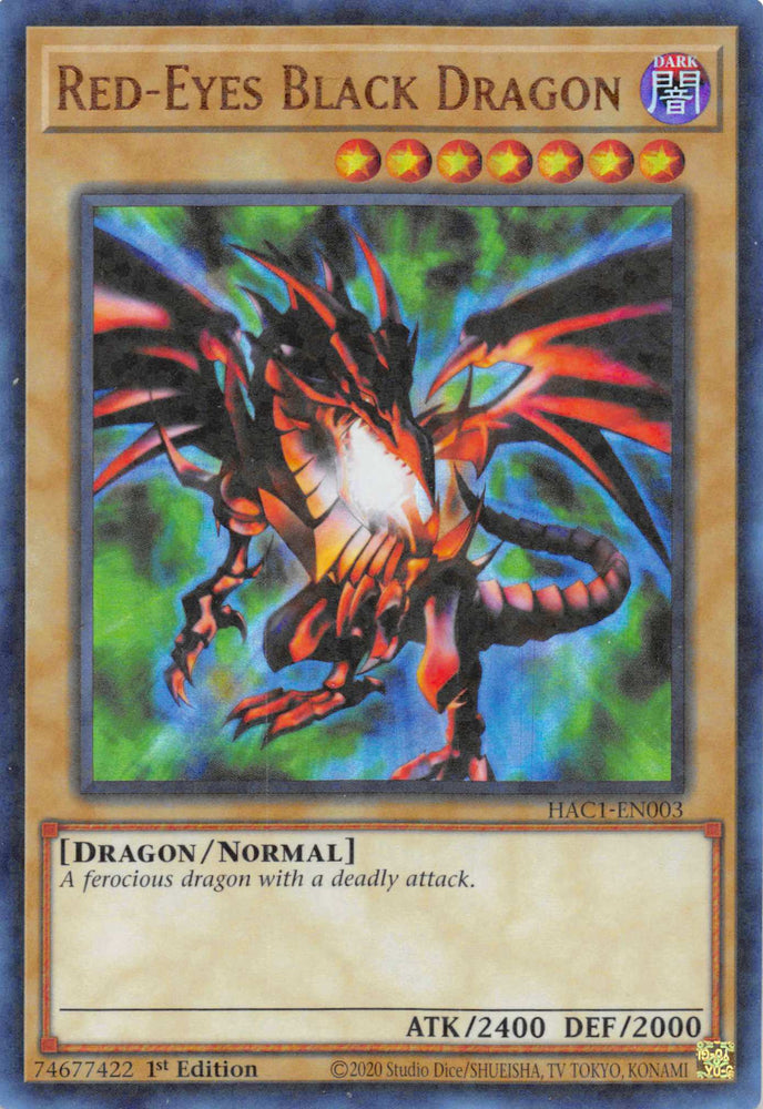 Red-Eyes Black Dragon (Duel Terminal) [HAC1-EN003] Parallel Rare - Yugioh Cards For Your TCG Needs!