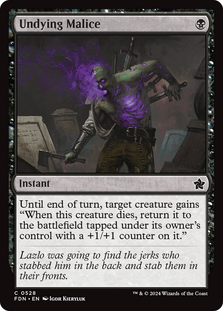 Undying Malice [Foundations] Magic: The Gathering