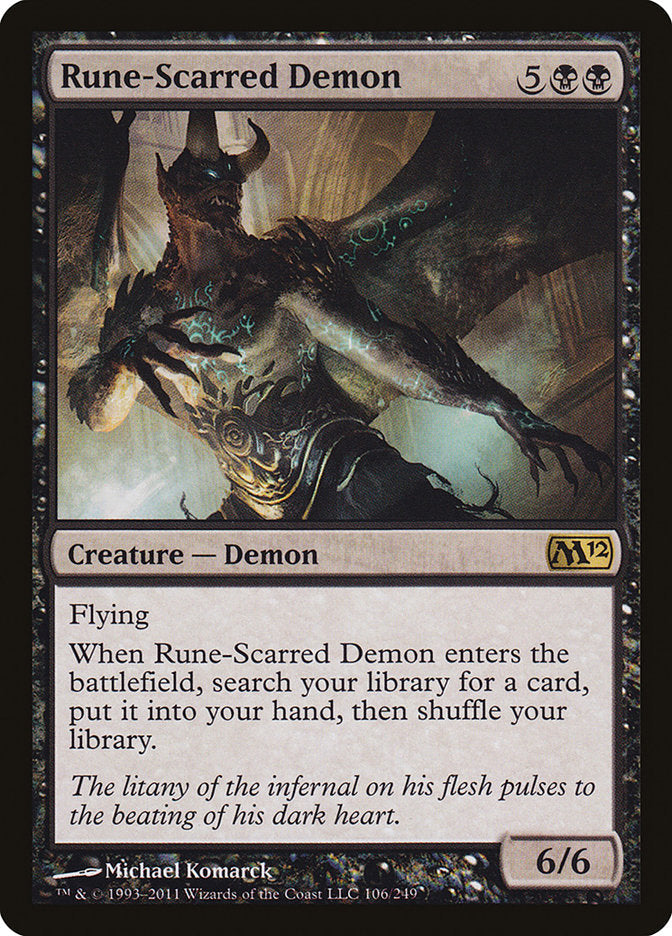 Rune-Scarred Demon [Magic 2012] Magic: The Gathering