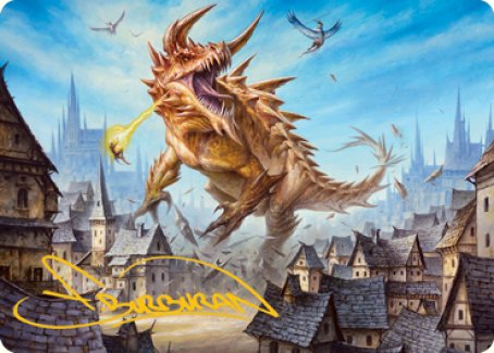 Tarrasque Art Card (Gold-Stamped Signature) [Dungeons & Dragons: Adventures in the Forgotten Realms Art Series] Magic: The Gathering
