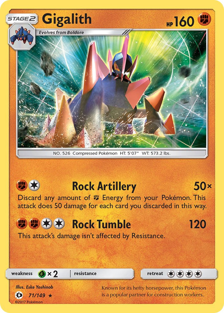 Gigalith (71/149) (Cosmos Holo) (Blister Exclusive) [Sun & Moon: Base Set] Pokémon