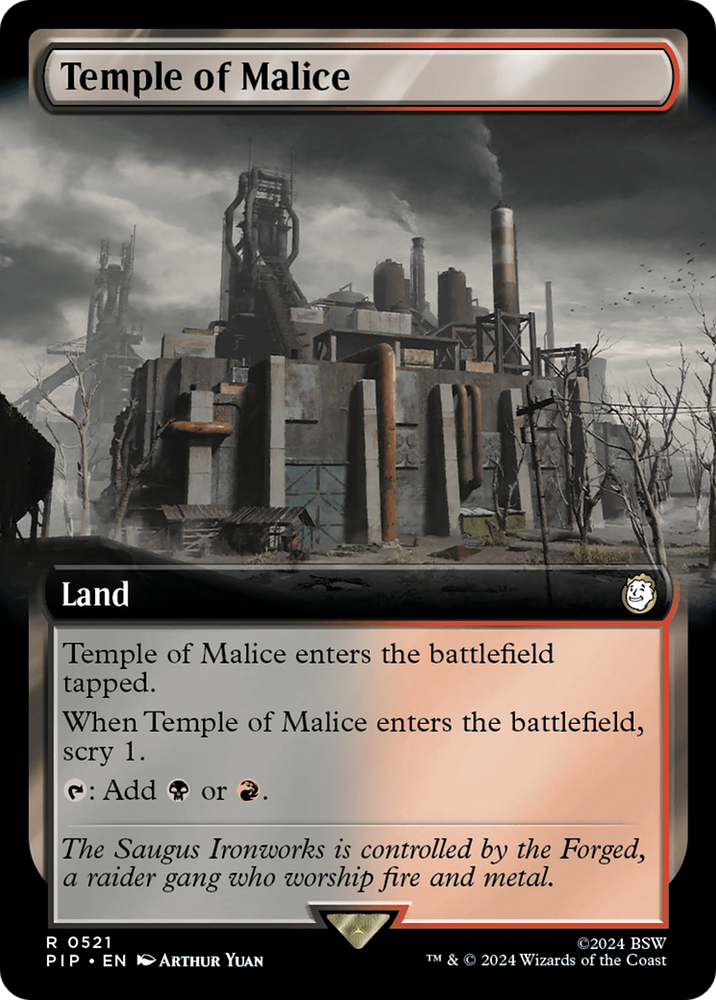 Temple of Malice (Extended Art) [Fallout] Magic: The Gathering