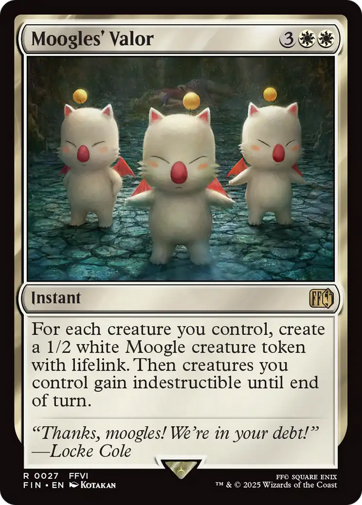 Moogles' Valor [FINAL FANTASY] Magic: The Gathering