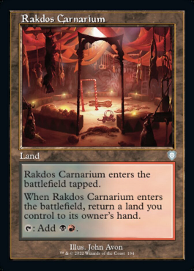 Rakdos Carnarium (Retro) [The Brothers' War Commander] Magic: The Gathering