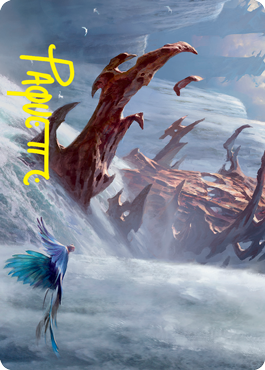 Island Art Card (Gold-Stamped Signature) [Strixhaven: School of Mages Art Series] Magic: The Gathering