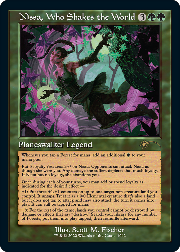 Nissa, Who Shakes the World (Retro) [Secret Lair Drop Series] Magic: The Gathering