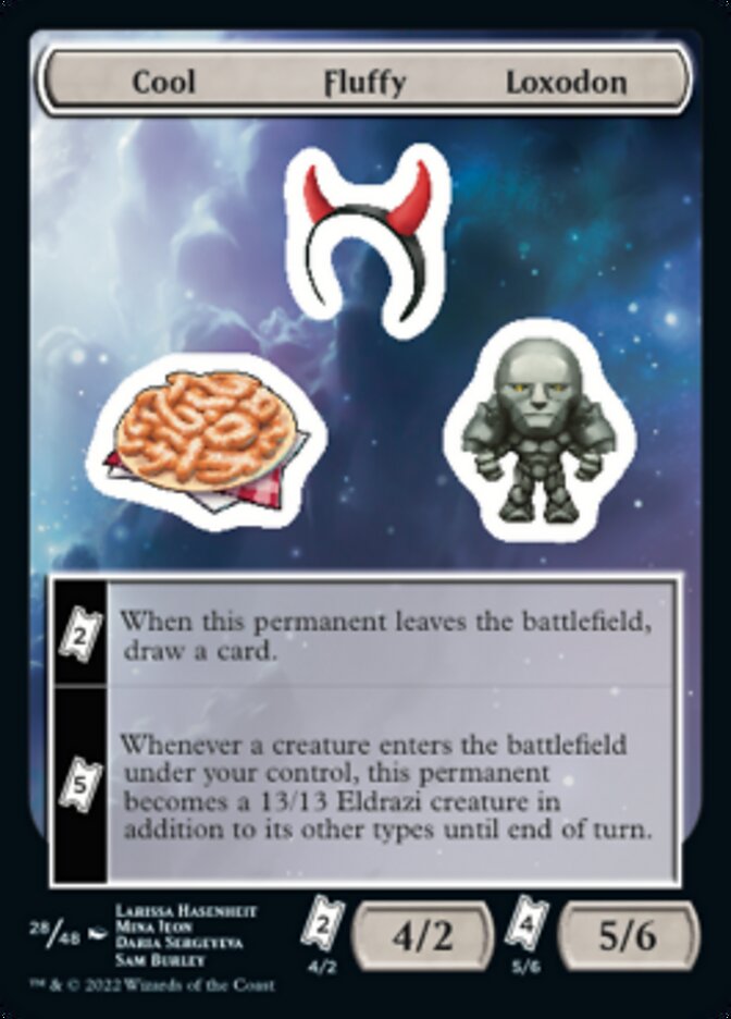 Cool Fluffy Loxodon [Unfinity Stickers] Magic: The Gathering