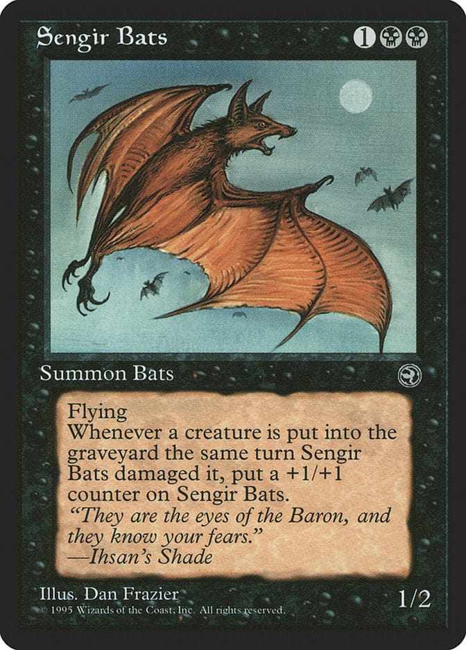 Sengir Bats (Ihsan's Shade Flavor Text) [Homelands] Magic: The Gathering