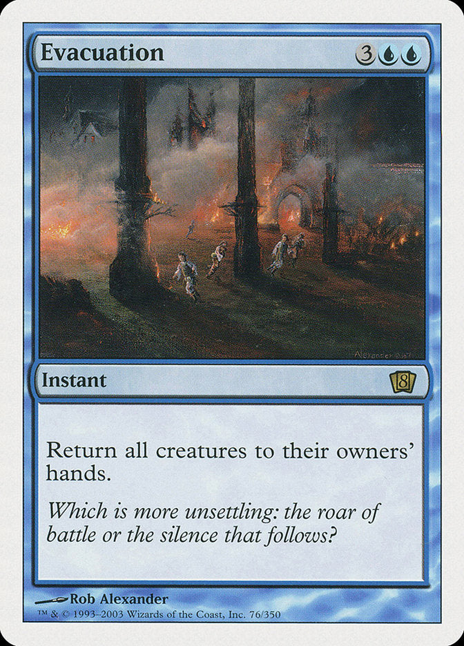 Evacuation [Eighth Edition] Magic: The Gathering