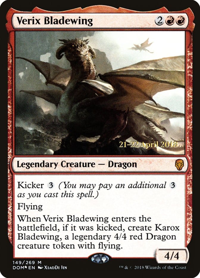 Verix Bladewing [Dominaria Prerelease Promos] Magic: The Gathering