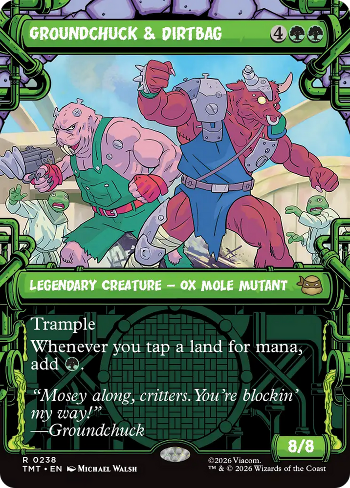 Groundchuck & Dirtbag (Showcase) [Teenage Mutant Ninja Turtles] Magic: The Gathering