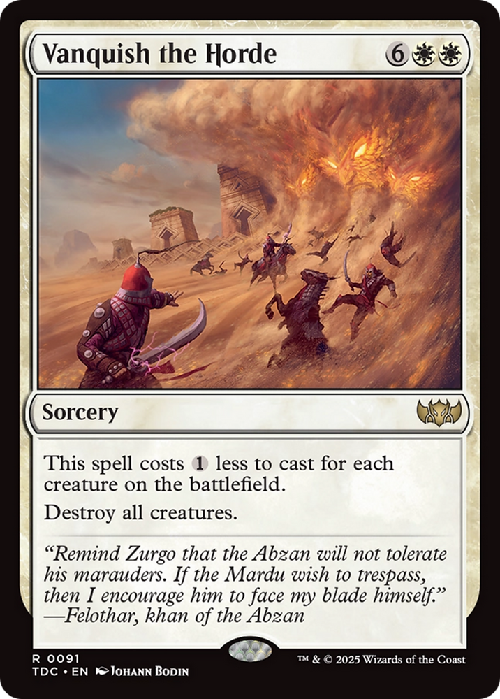 Vanquish the Horde [Tarkir: Dragonstorm Commander] Magic: The Gathering