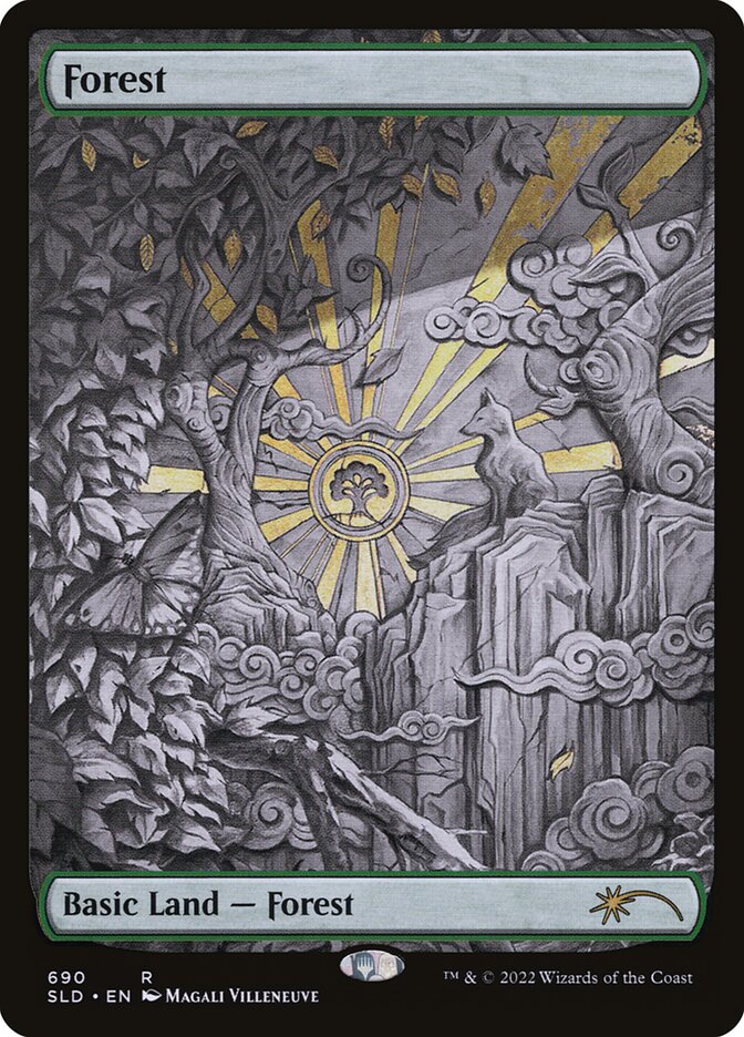 Forest (690) (Sketch) [Secret Lair Drop Promos] Magic: The Gathering