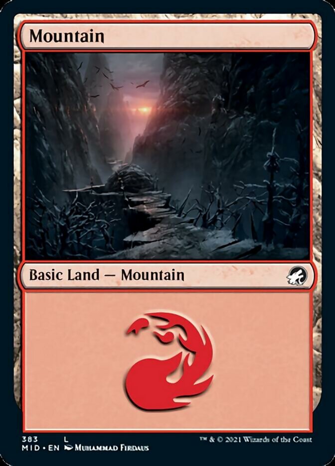 Mountain (383) [Innistrad: Midnight Hunt] Magic: The Gathering