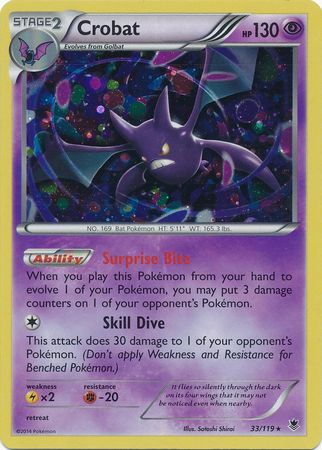Crobat (33/119) (Cosmos Holo) [XY: Phantom Forces] Pokémon