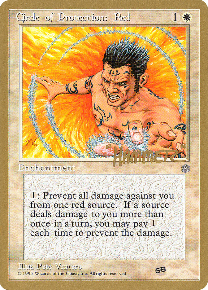 Circle of Protection: Red (Shawn "Hammer" Regnier) (SB) [Pro Tour Collector Set] Magic: The Gathering