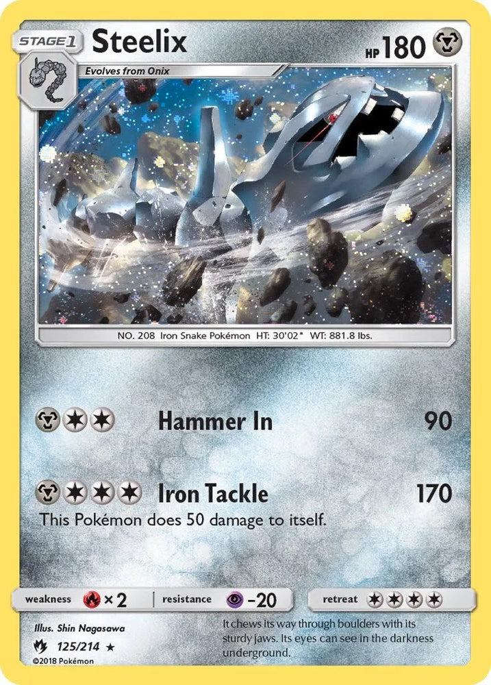 Steelix (125/214) (Cosmos Holo) [Sun & Moon: Lost Thunder] Pokémon