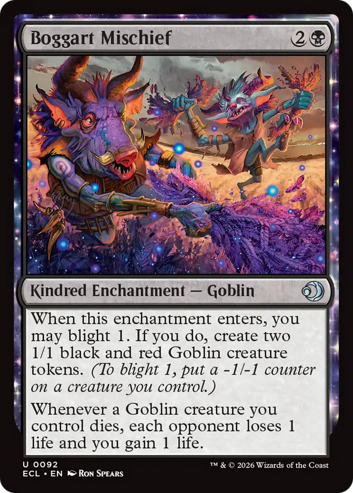 Boggart Mischief [Lorwyn Eclipsed] Magic: The Gathering