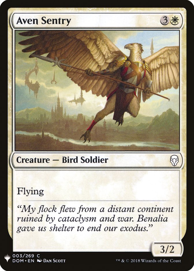 Aven Sentry [Mystery Booster] Magic: The Gathering