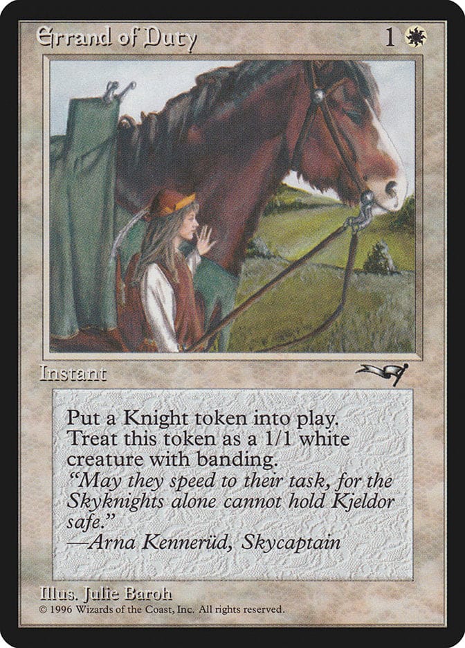 Errand of Duty (Horse) [Alliances] Magic: The Gathering